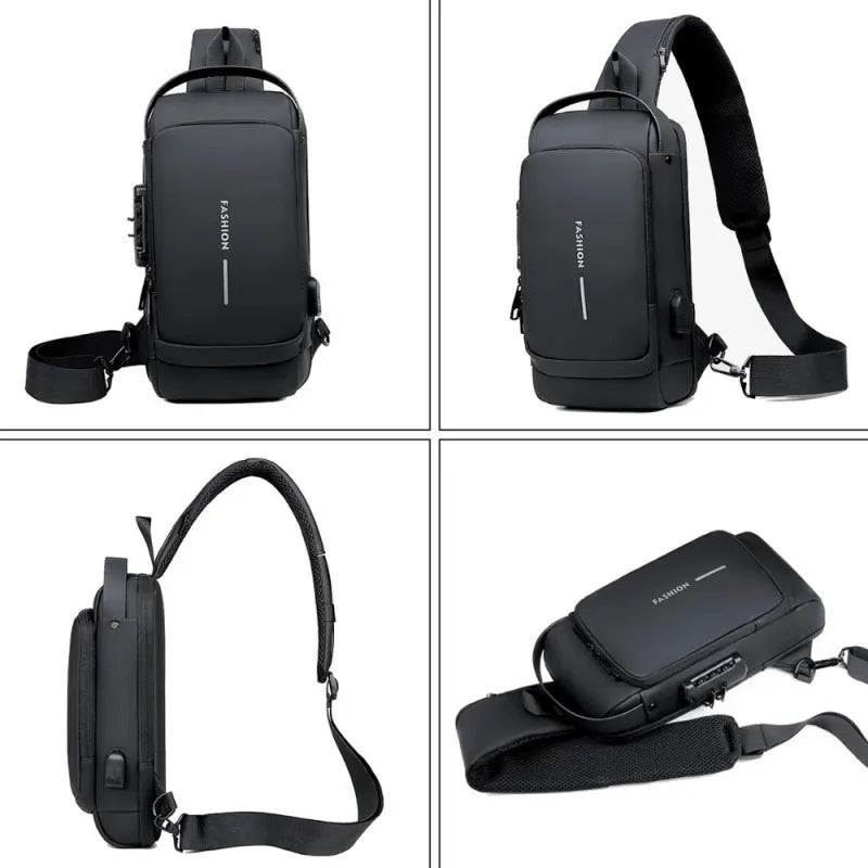 Waterproof Shoulder Bag for Men ⎜ Multifunctional Chest Bag for Outdoor Activities and Travelling