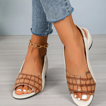 Women's Sandals with Open Toe ⎜ Ankle Strap and Comfortable Mid - High Heel for Everyday Wear & Leisure