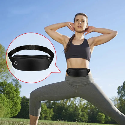 Running Bag for Men and Women ⎜ Lightweight Design with Zip and Headphone Opening for Sports