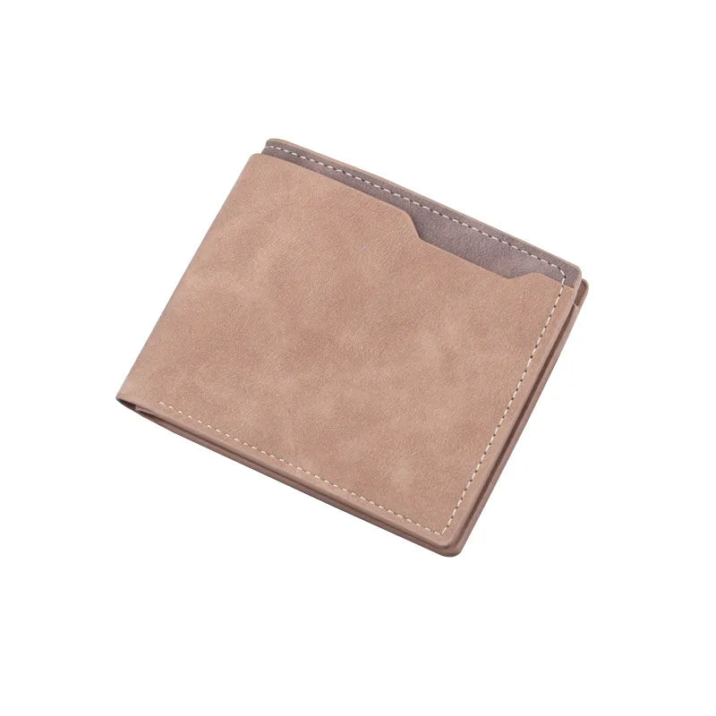 Men's Wallet in Suede Look ⎜ Compact Folding Wallet with Card Compartment