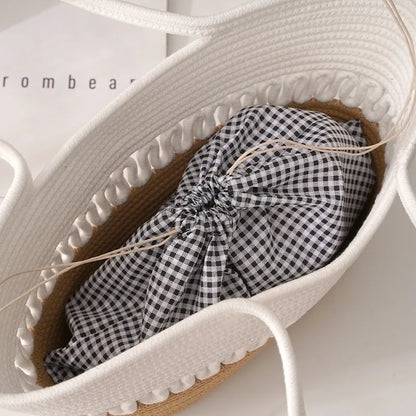 Women's Straw Shopper Bag ⎜ Spacious Shoulder Bag with a Fashionable Design and Braided Detail