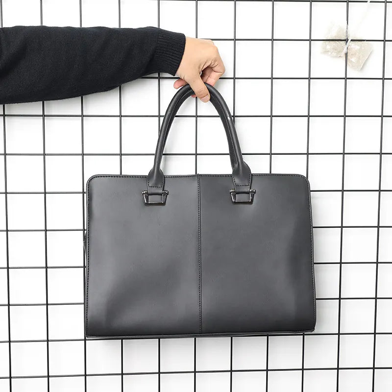 Business Bag for Men ⎜ Elegant Briefcase with Carrying Handles and Slim Design for the Office and Meetings