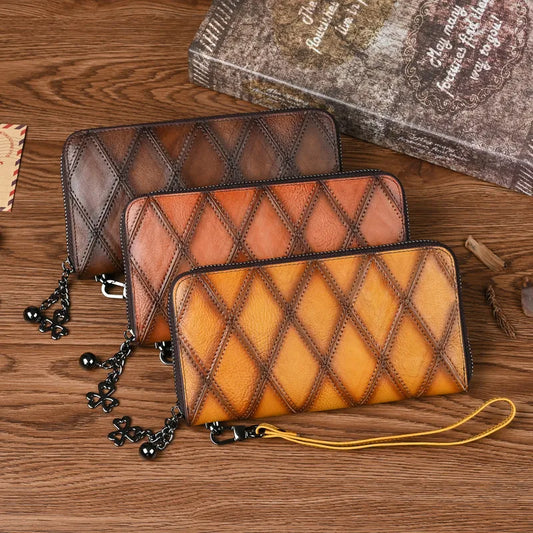 Women's Wallet with Zip ⎜ Long Design with Large Capacity and Practical Wrist Strap