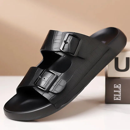 Outdoor Slip - on Shoes for Men ⎜ Non - Slip , Adjustable Casual Shoes with Colour Details