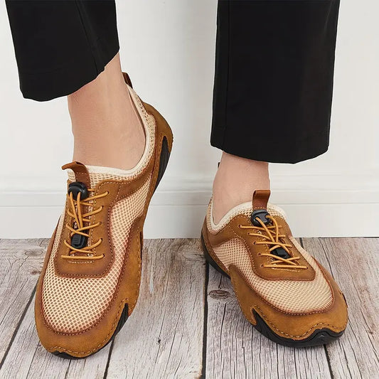 Men's Sports Shoes ⎜ Lightweight Casual Shoes Made of Leather with Breathable Mesh for Comfort and Movement