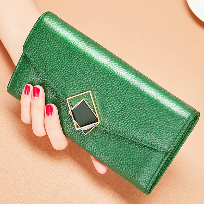 Women's Wallet in Long Format ⎜ Large Leather Wallet Made of Genuine Leather with Plenty of Storage Space for Cards and Notes