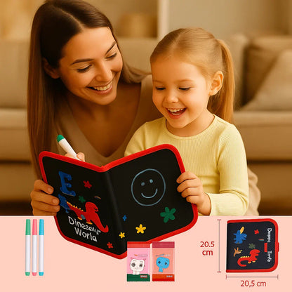 Reusable Drawing Book for Kids ⎜ Portable Erasable Doodle Pad for Creative Learning at Home and On the Go