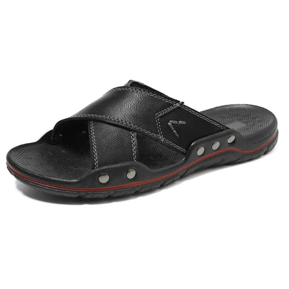 Men's Outdoor Loafers ⎜ Comfortable Cowhide Leather Sandals with Non - Slip Sole for Summer