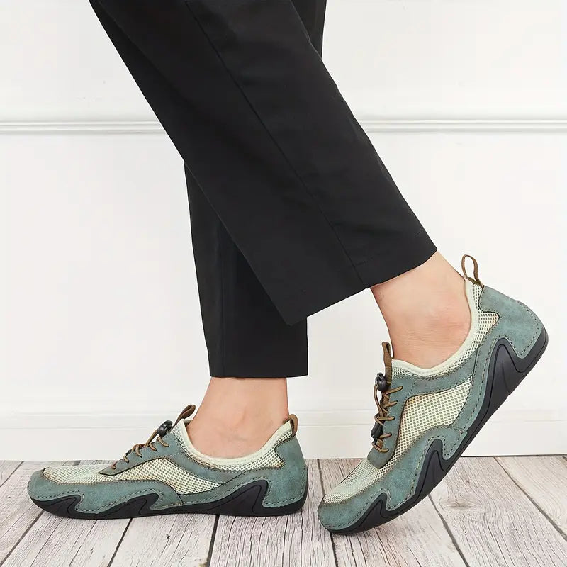 Men's Sports Shoes ⎜ Lightweight Casual Shoes Made of Leather with Breathable Mesh for Comfort and Movement