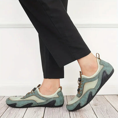 Men's Sports Shoes ⎜ Lightweight Casual Shoes Made of Leather with Breathable Mesh for Comfort and Movement
