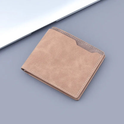 Men's Wallet in Suede Look ⎜ Compact Folding Wallet with Card Compartment