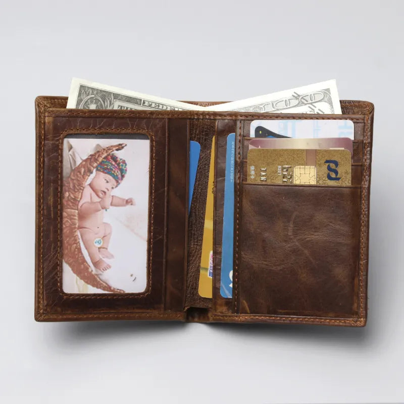 Men's Wallet in Crocodile Design ⎜ Robust Retro Wallet Made From Embossed Leather