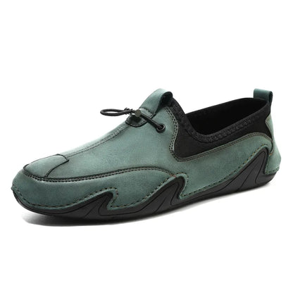 Men's Outdoor Slip - on Shoes ⎜ Comfortable Leather Trekking Shoes for Everyday Wear and Travelling