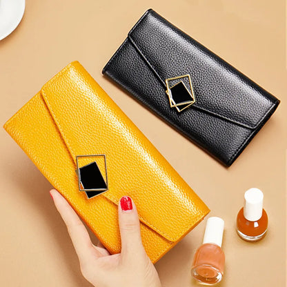 Women's Wallet in Long Format ⎜ Large Leather Wallet Made of Genuine Leather with Plenty of Storage Space for Cards and Notes