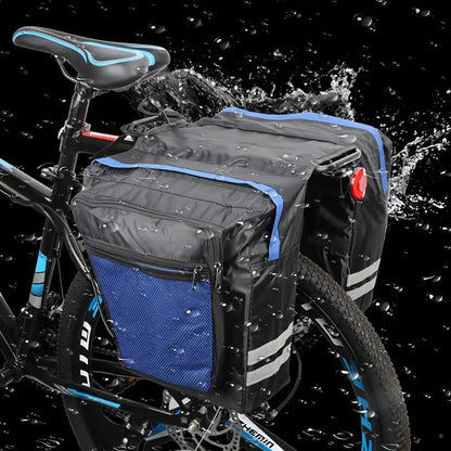 Bike Bag for Pannier Rack ⎜ Double - Sided Bag with Plenty of Storage Space and Reflective Strips