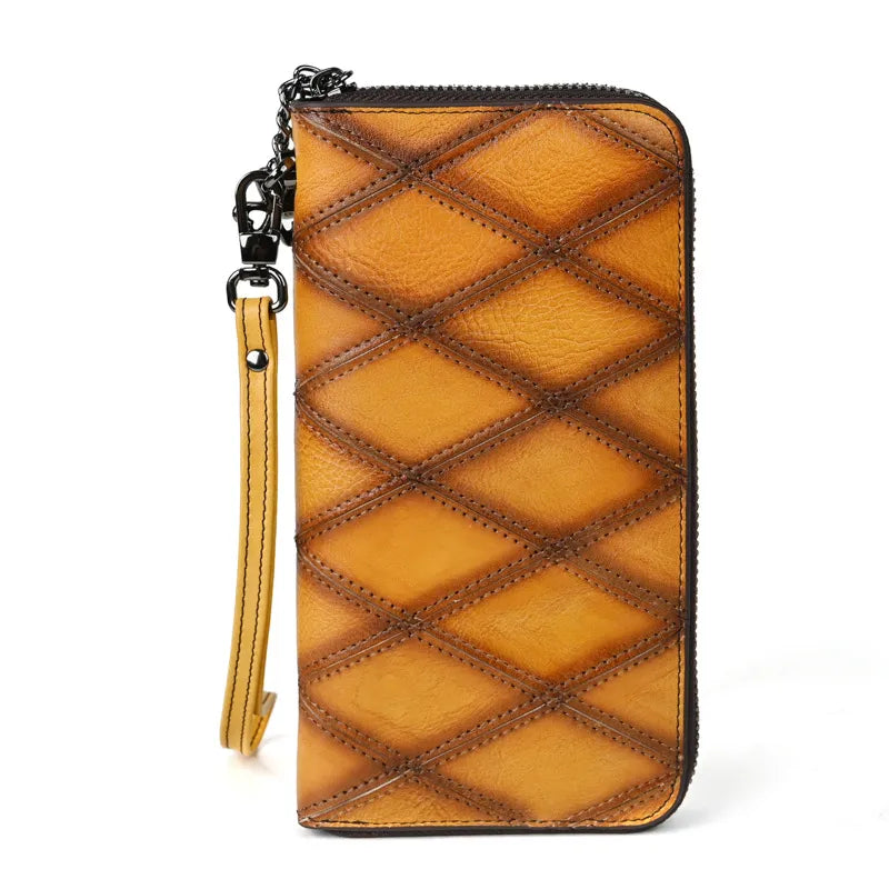 Women's Wallet with Zip ⎜ Long Design with Large Capacity and Practical Wrist Strap