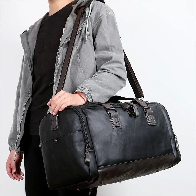 Travel Bag for Men ⎜ Large Capacity with Detachable Shoulder Strap and Practical Design for Travelling