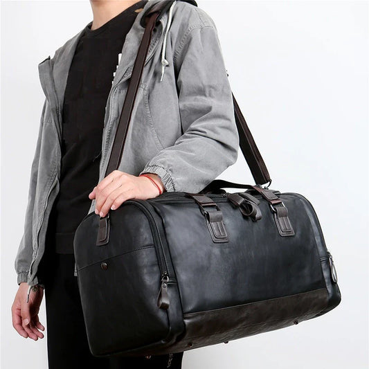 Travel Bag for Men ⎜ Large Capacity with Detachable Shoulder Strap and Practical Design for Travelling