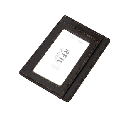 Real Leather Card Holder ⎜ Compact Card Holder with Tracker Holder and Space for Cards