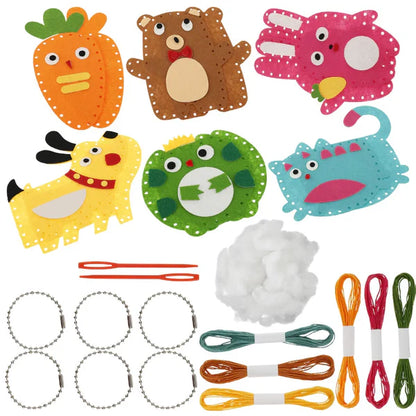 DIY Felt Animal Sewing Kit for Kids ⎜ Fun Craft Set for Hand-Eye Coordination and Creative Skill Building
