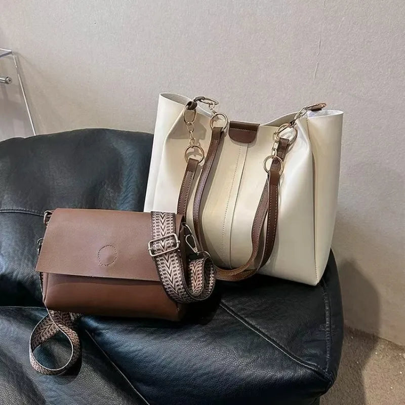 Two - Piece Set of Handbags ⎜ Large Capacity and Stylish Carrying Options for Work and Everyday Life