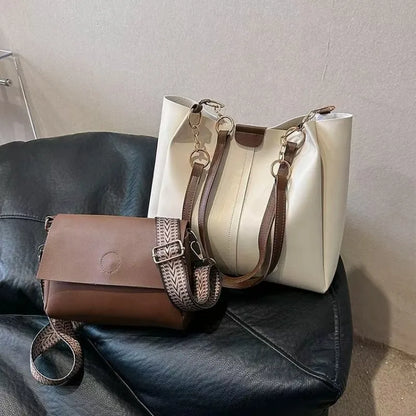 Two - Piece Set of Handbags ⎜ Large Capacity and Stylish Carrying Options for Work and Everyday Life