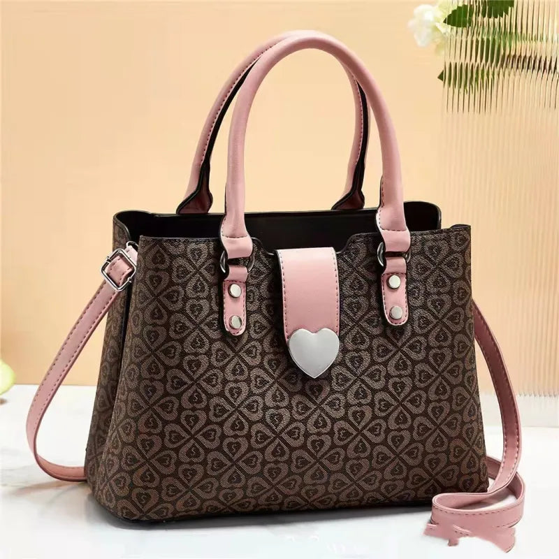 Handbag with Heart Fastening ⎜ Stylish Design with Plenty of Storage Space for Everyday Use