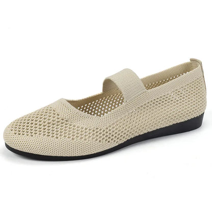 Flat Ballerinas for Women ⎜ Breathable Shoes with Elasticated Strap and Comfortable Feel