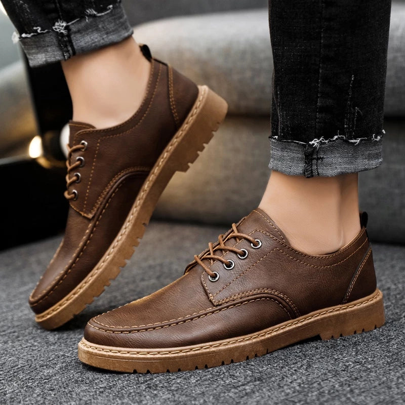 Men's Lace - Up Shoes ⎜ Robust Leather Shoes in a Casual Style for Leisure and Everyday Wear