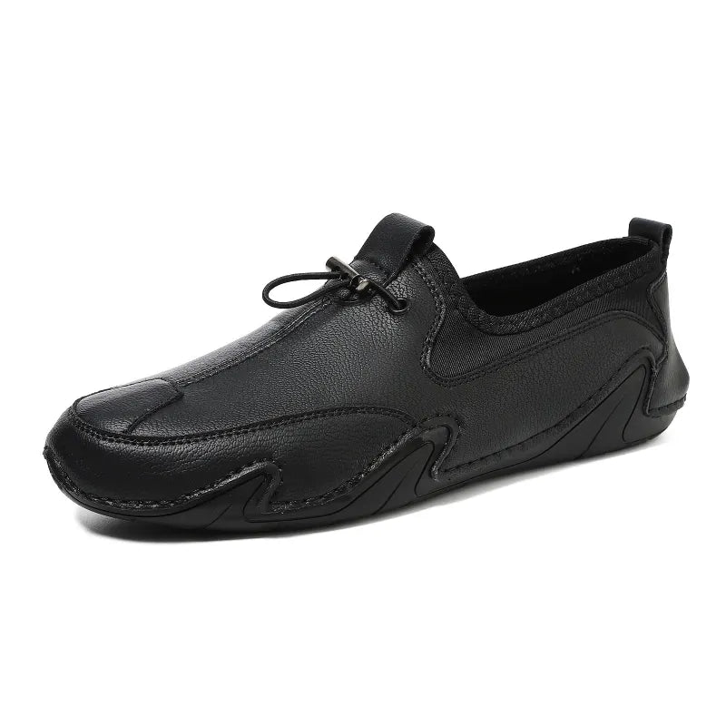 Men's Outdoor Slip - on Shoes ⎜ Comfortable Leather Trekking Shoes for Everyday Wear and Travelling
