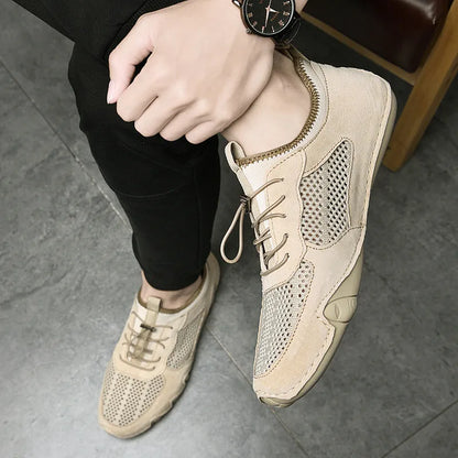 Breathable Men's Slip - on Shoes ⎜ Comfortable Casual Leather Shoes for Everyday Wear and Travelling