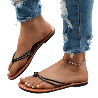 Flat Flip - Flops for Women ⎜ Comfortable Sandals with Thin Straps for Casual Comfort on the Beach