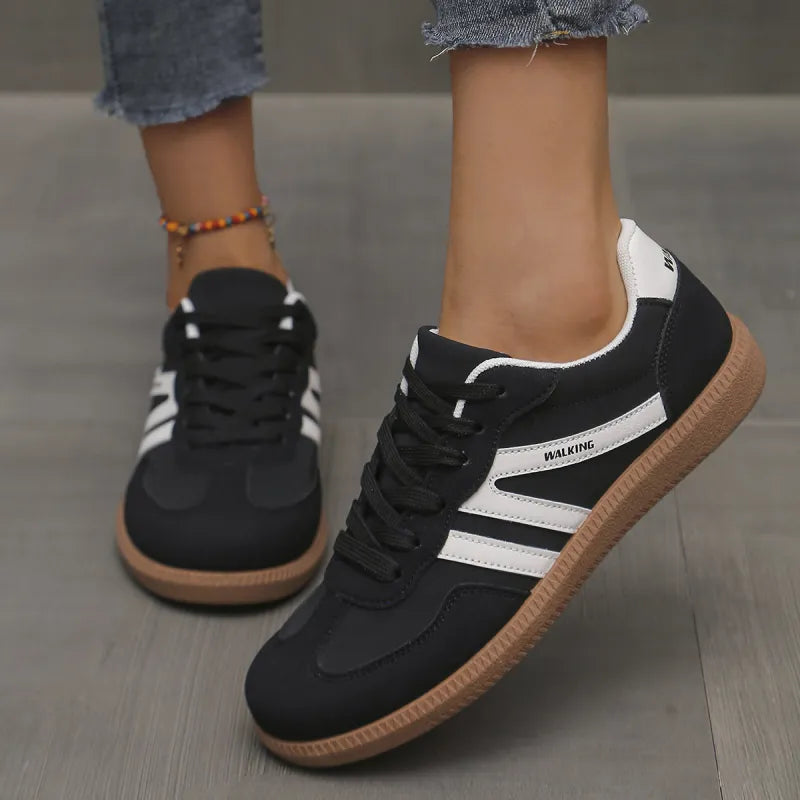 Women's Trainers ⎜ Comfortable Shoes with Contrasting Stripes and Non - Slip Soles for Everyday Wear