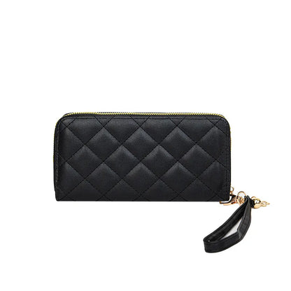 Women's Wallet in a Diamond Pattern ⎜ Elegant Long Format with Plenty of Space for Cards , Notes and Everyday Essentials