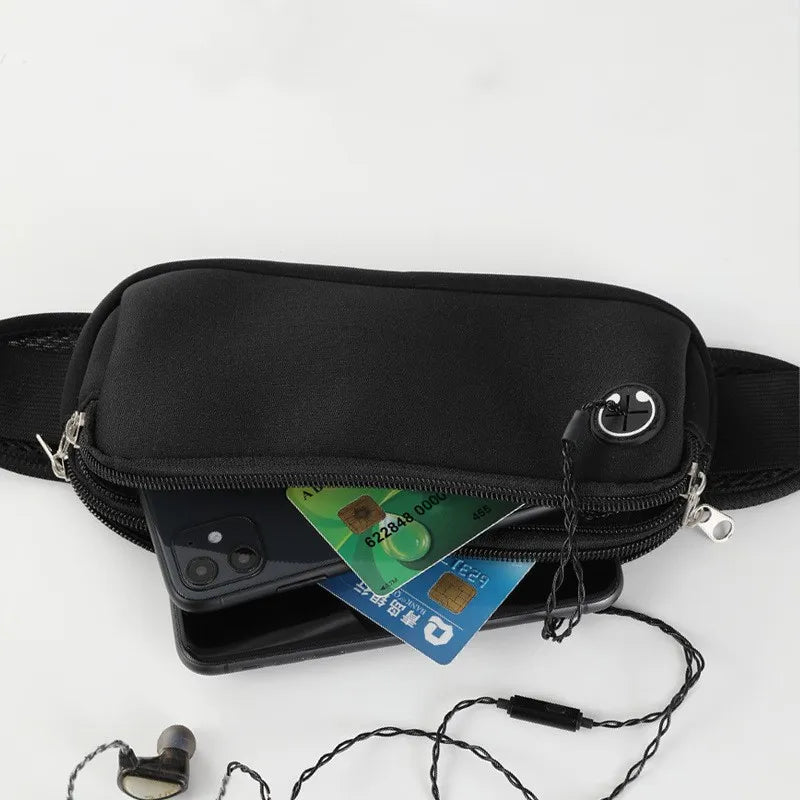 Running Bag for Men and Women ⎜ Lightweight Design with Zip and Headphone Opening for Sports