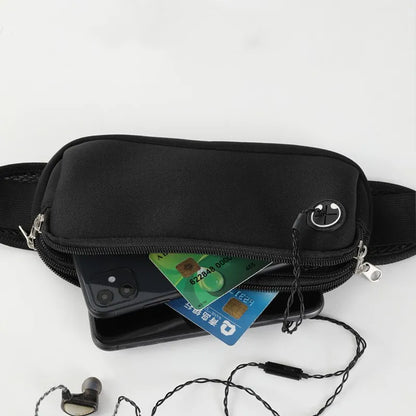 Running Bag for Men and Women ⎜ Lightweight Design with Zip and Headphone Opening for Sports