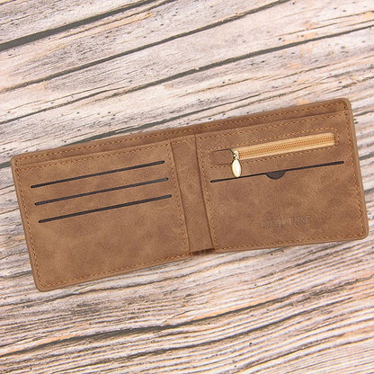 Men's Wallet Made From Vintage Leather ⎜ Slim Wallet with Card Slots and Zip Compartment