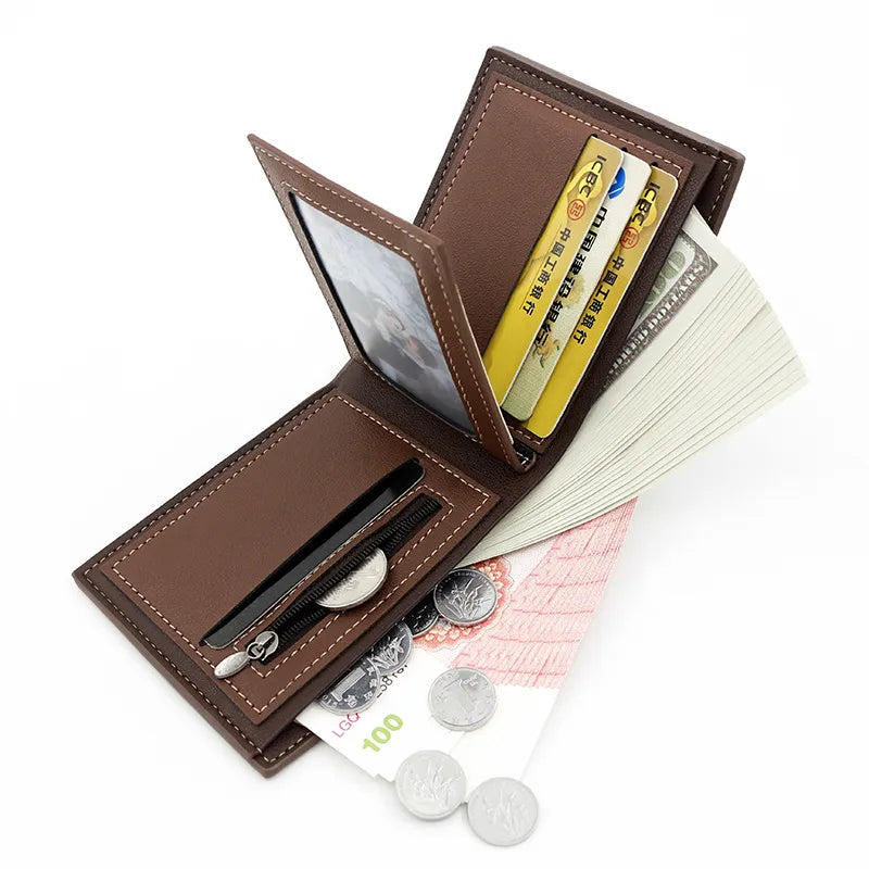 Men's Wallet with Large Capacity ⎜ Triple - Folding with Coin Pocket and Card Compartments