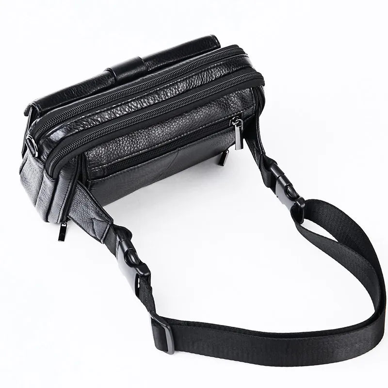Shoulder Bag for Men ⎜ Elegant Leather Bag with Multiple Compartments and Adjustable Shoulder Strap