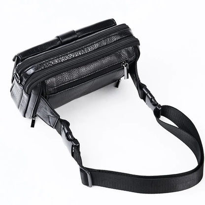Shoulder Bag for Men ⎜ Elegant Leather Bag with Multiple Compartments and Adjustable Shoulder Strap