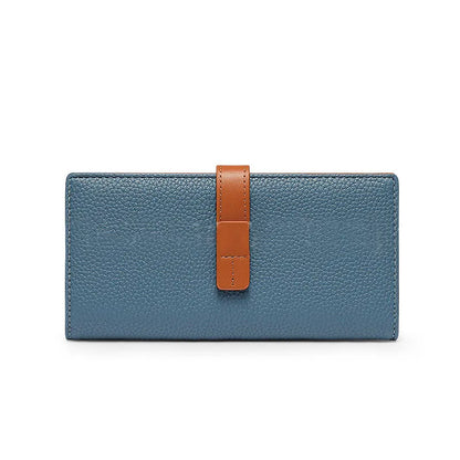 Women's Wallet with Contrasting Colour ⎜ Long Design with Practical Clasp and Space for Several Cards