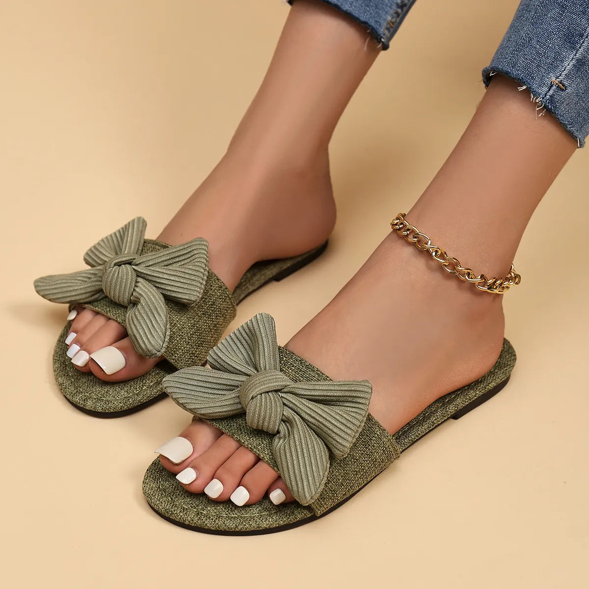 Comfortable Sandals for Women ⎜ Soft Soles with a Bow Design for Relaxed Comfort