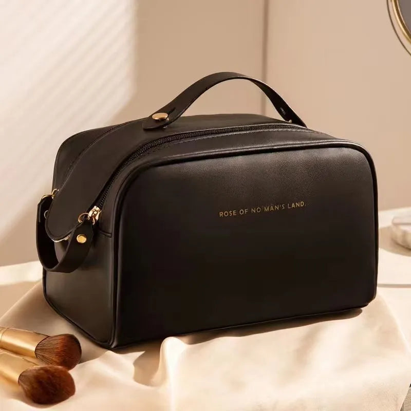 Cosmetics Bag for Women ⎜ Fashionable Cushion Design with Double Zip and Practical Inner Compartment