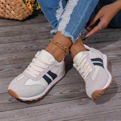 Women's Trainers ⎜ Fashionable Shoes with Contrasting Stripes and a Comfortable Sole for Everyday Wear and Leisure