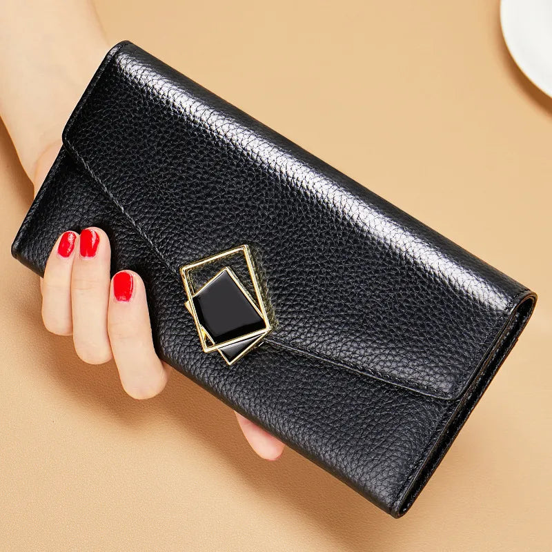 Women's Wallet in Long Format ⎜ Large Leather Wallet Made of Genuine Leather with Plenty of Storage Space for Cards and Notes