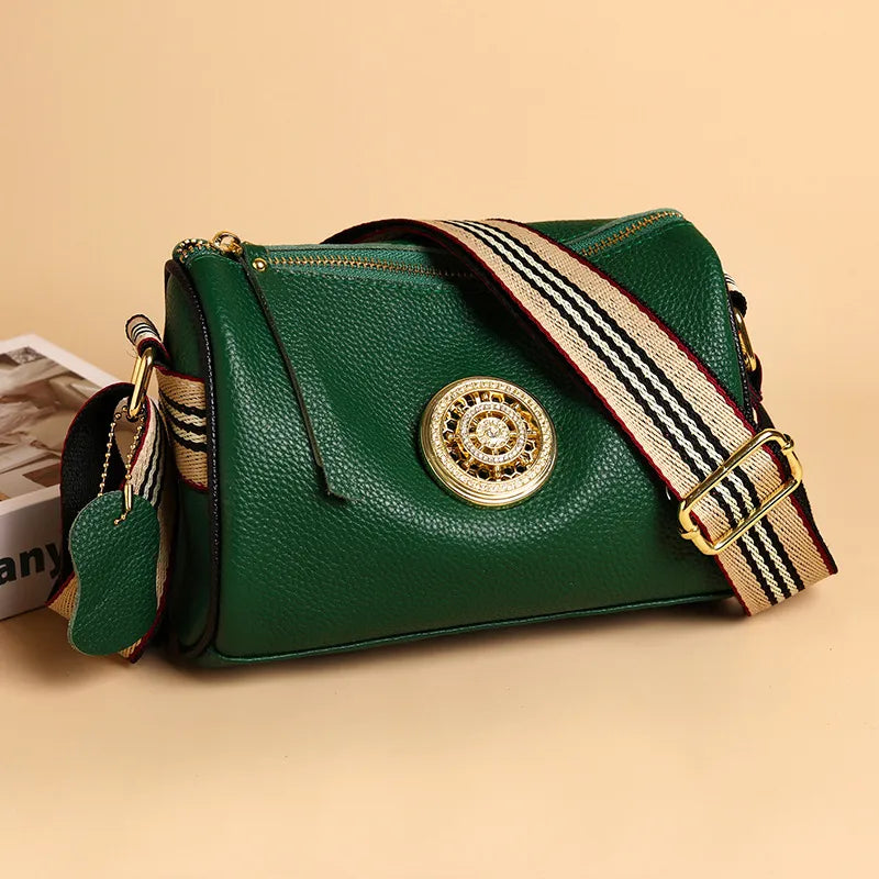 Shoulder Bag for Women ⎜ Fashionable Shoulder Bag with Wide Shoulder Strap and Elegant Embellishment