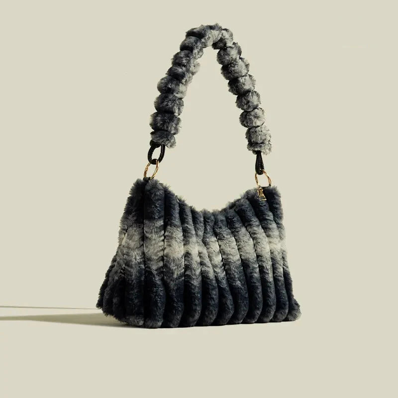 Plush Shoulder Bag for Women ⎜ Large Bag with Soft Material and Stylish Design