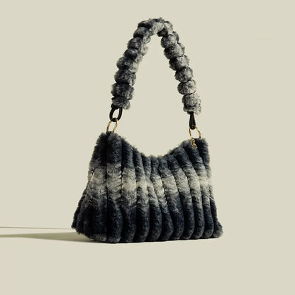 Plush Shoulder Bag for Women ⎜ Large Bag with Soft Material and Stylish Design