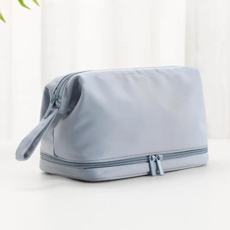 Cosmetics Bag for Women ⎜ Large Travel Bag with Double Zip and Separate Compartment for Care Products
