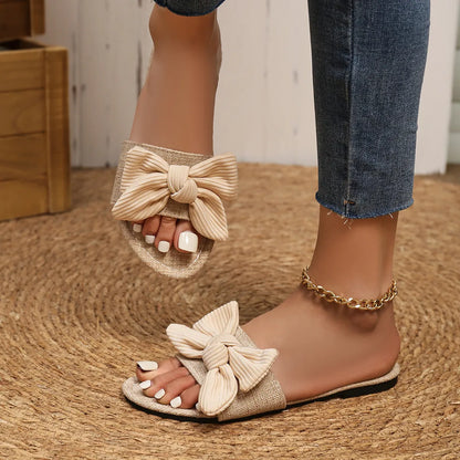 Comfortable Sandals for Women ⎜ Soft Soles with a Bow Design for Relaxed Comfort